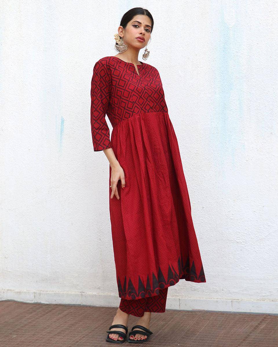 Aurora Block printed Cotton Kurta Set - NOMAD