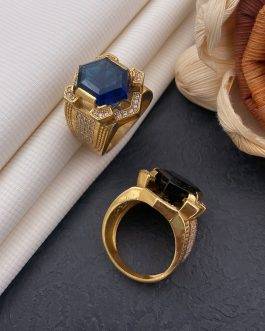 Shashtakon Blue Stone Ring Diamonds For Men