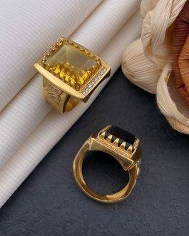 Big Budget Yellow Stone Ring Diamonds For Men