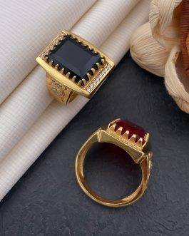 Small Buget Black Stone Ring Diamonds For Men