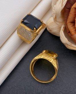 New Neno Black Stone Ring Diamonds For Men