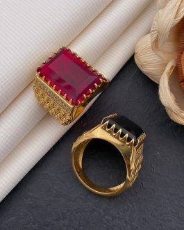 Toran New Red Stone Ring Diamonds For Men