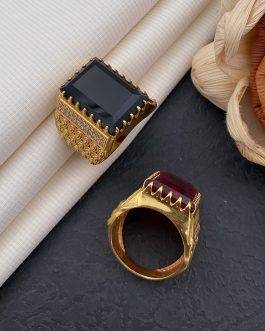 Toran New Black Stone Ring Diamonds For Men