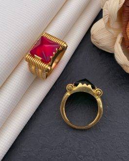 Prince Red Stone Ring Diamonds For Men