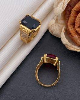 Kollet Black Stone Ring Diamonds For Men