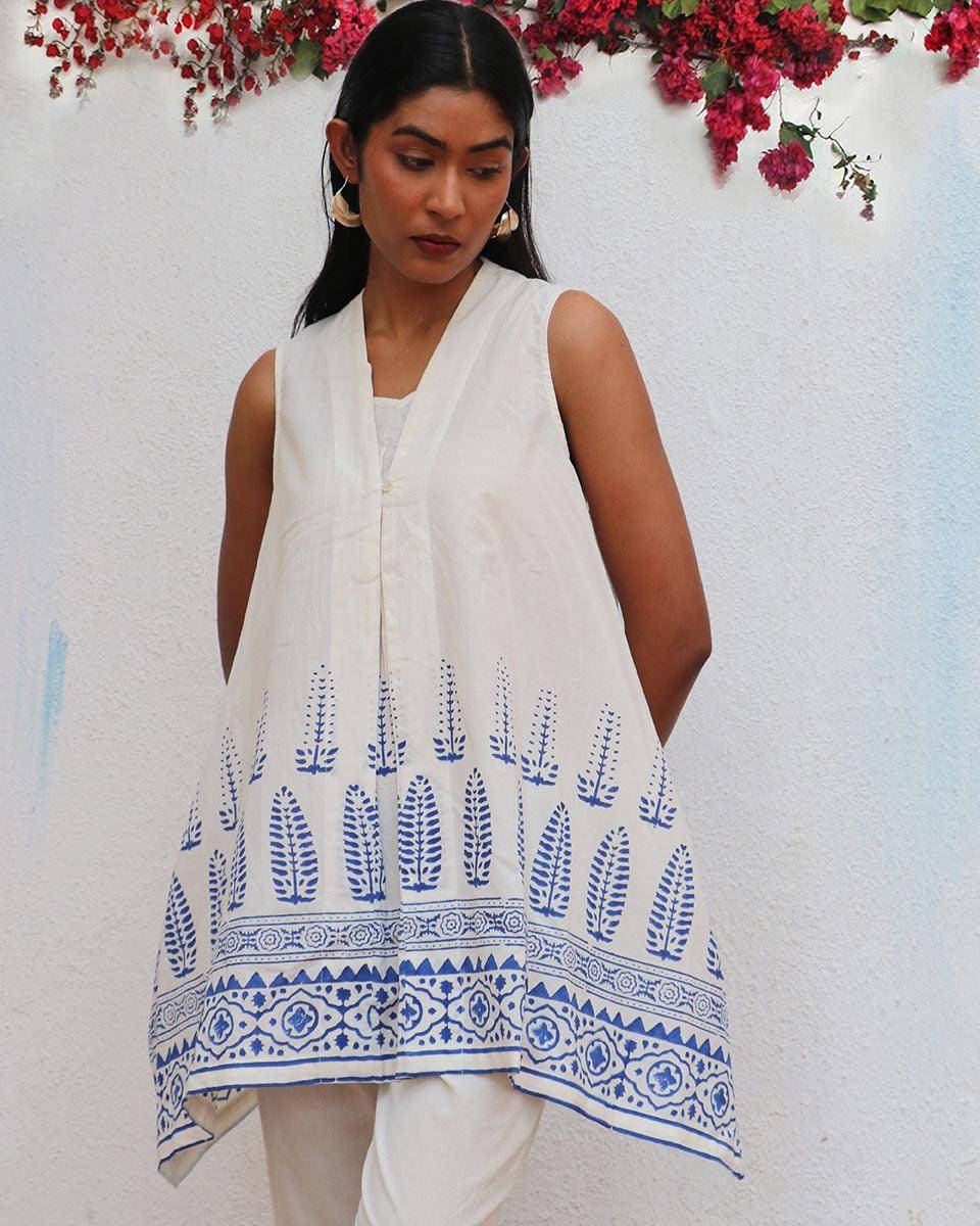 Helena Block printed Cotton Top - BGVL