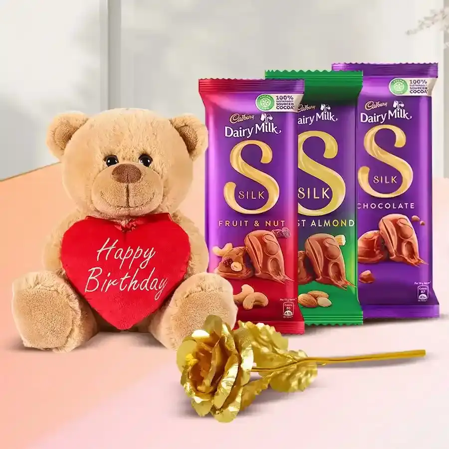 Exquisite Chocolate N Teddy Delight Gift Hamper