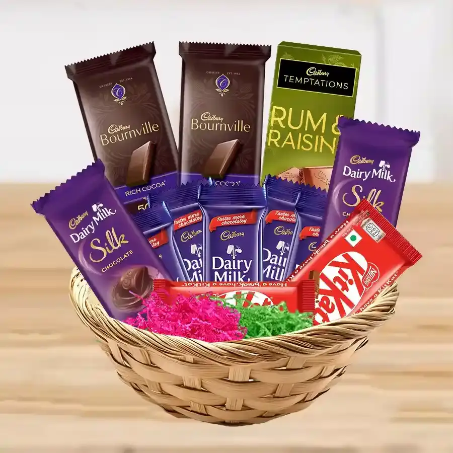 Delectable Basket of Mixed Chocolates