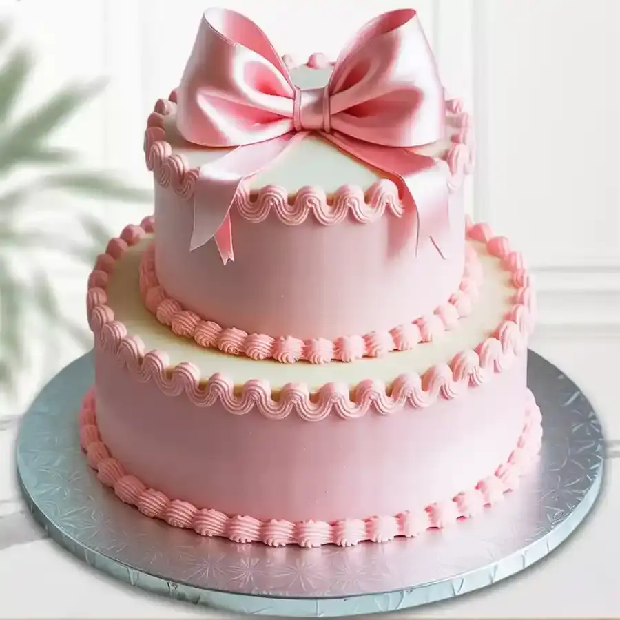 Strawberry Bliss Two-Tier Cake