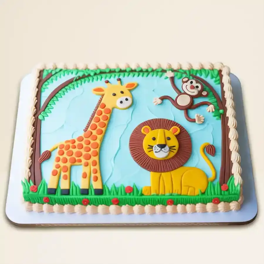 Enchanting Animal-Themed Chocolate Cake