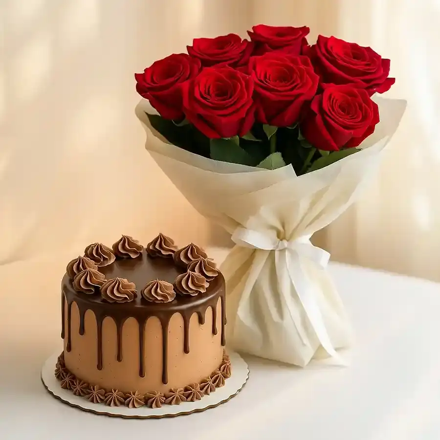 Decadent Roses and Cake Surprise