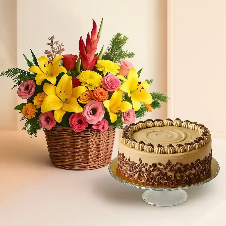 Sweet Blooms and Savory Cake Gift