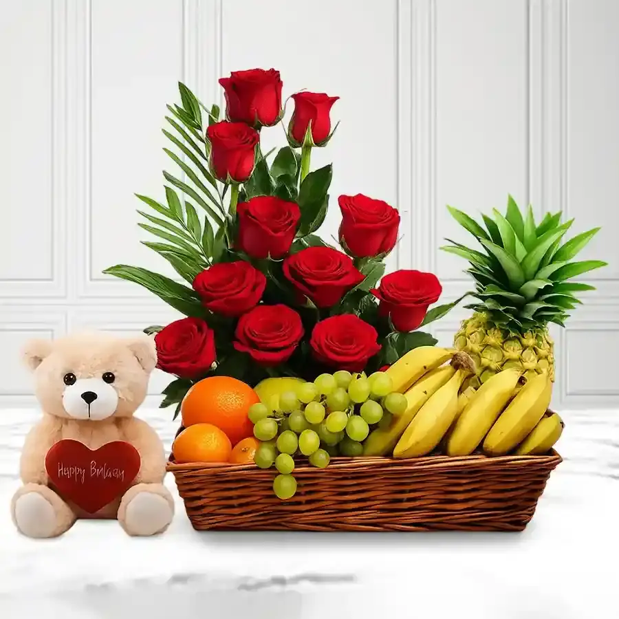 Joyful Fruit and Floral Surprise