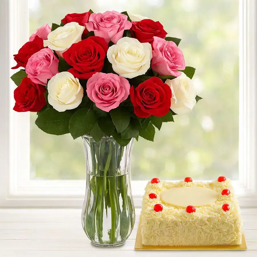 Radiant Roses & Delightful Forest Cake