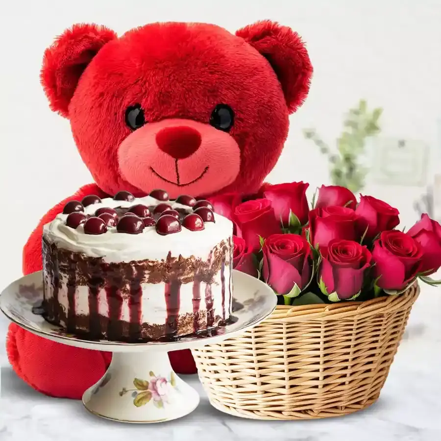Radiant Roses, Cake, and Cuddle