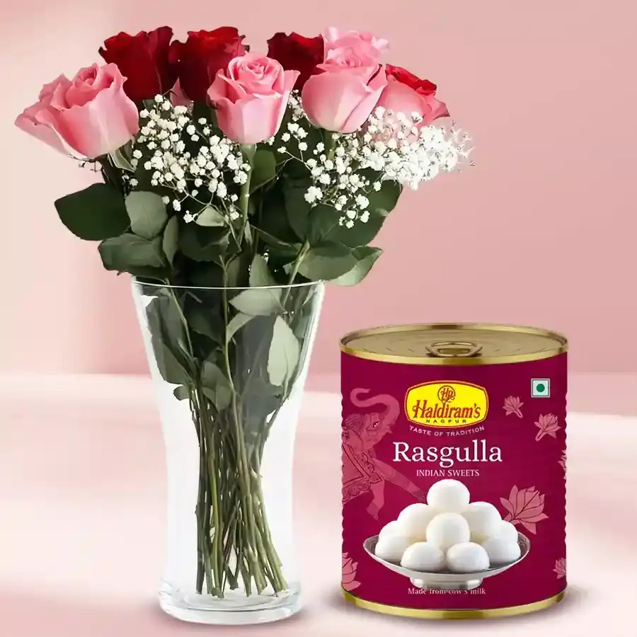 Radiant Roses & Sweet Rasgulla Treat