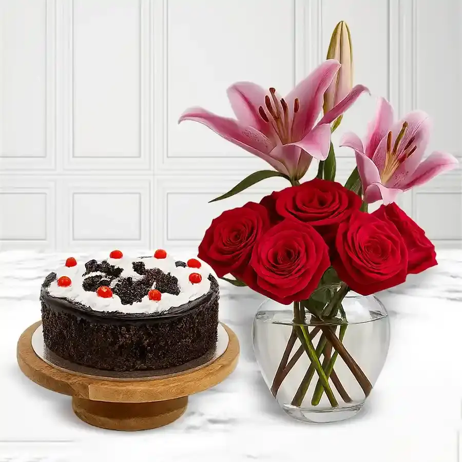 Blossoms and Cake Delight Set