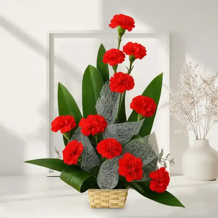 Heartfelt Red Carnation Bouquet
