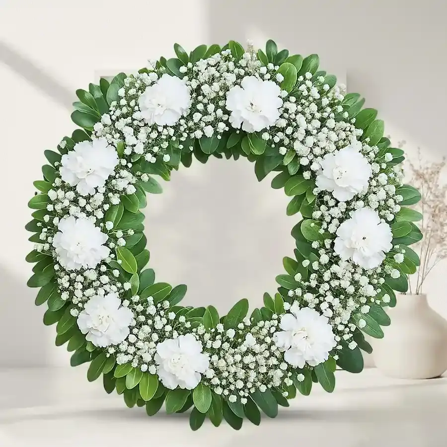 Heartfelt Carnation Wreath Gift