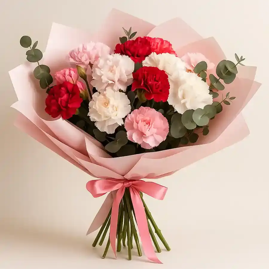 Vibrant Mixed Carnations Surprise