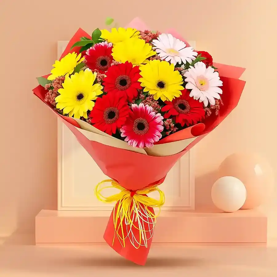 Radiant Mixed Gerbera Bouquet