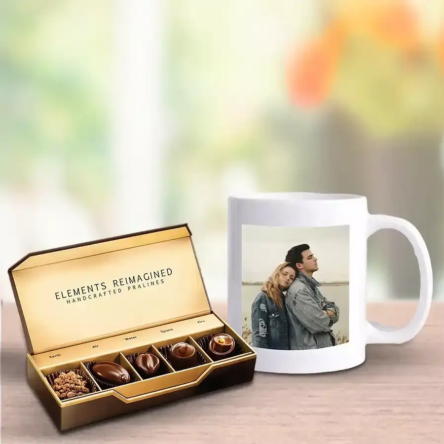 Stunning Personalized Coffee Mug with Premium Chocolates from ITC