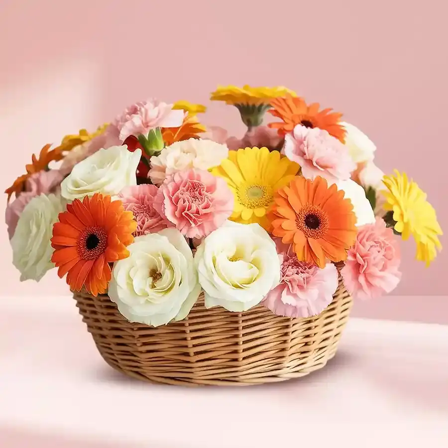 Seasonal Flower Basket Surprise