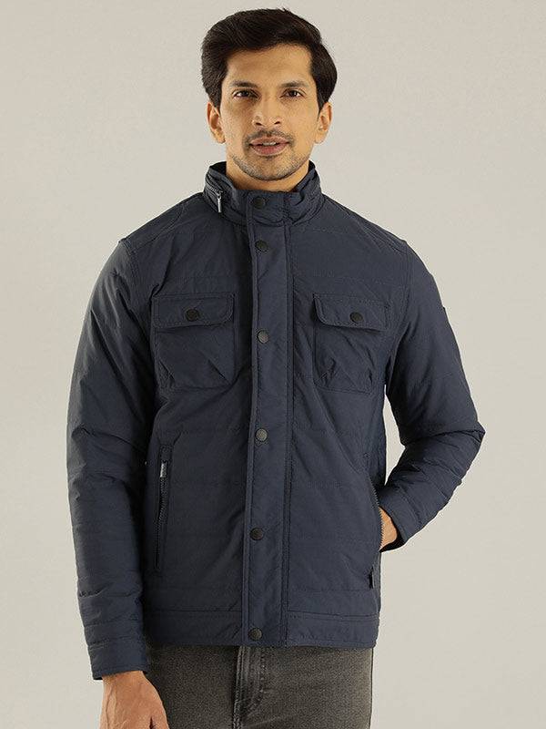 Men Solid Full Sleeve Bomber Jacket