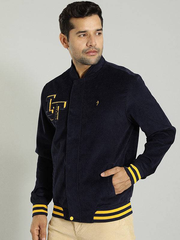 Men Solid Full Sleeve Bomber Jacket