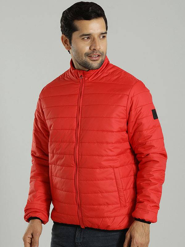 Men Solid Full Sleeve Bomber Jacket