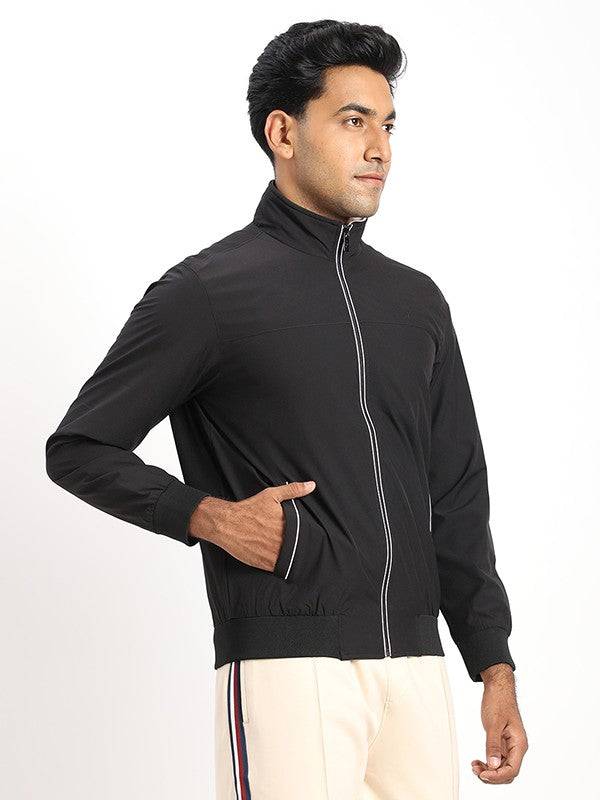 Men Solid Full Sleeve Bomber Jacket