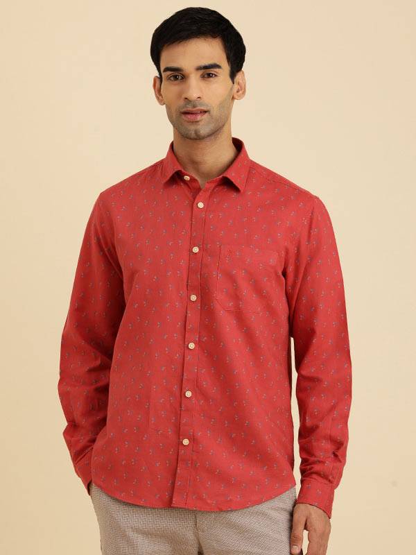 Men Printed Full Sleeve Cotton Shirt