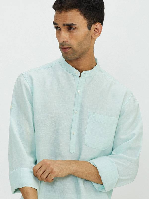 Men Solid Full Sleeve Cotton Blend Shirt