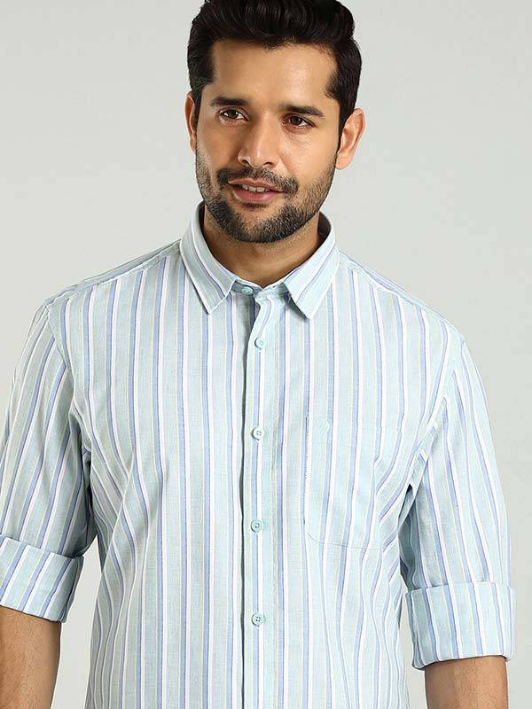 Men Striped Full Sleeve Cotton Shirt