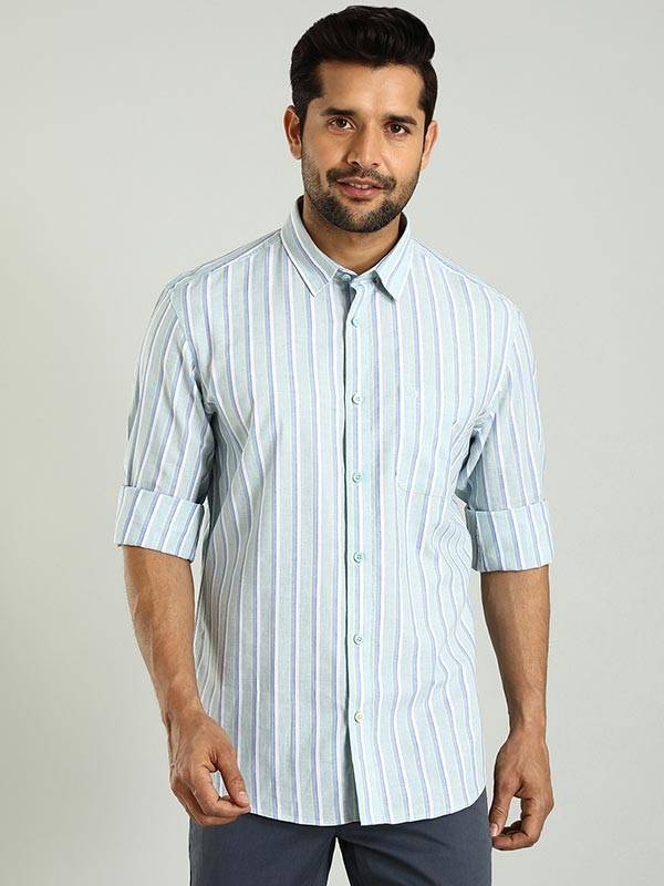 Men Striped Full Sleeve Cotton Shirt