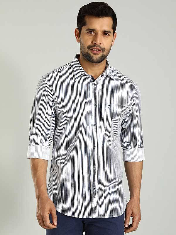 Men Striped Full Sleeve Cotton Shirt