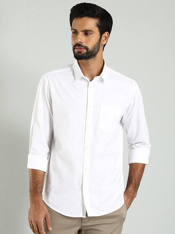 Men Solid Full Sleeve Cotton Shirt