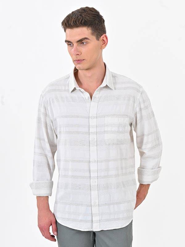 Men Striped Full Sleeve Cotton Shirt
