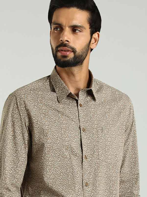 Men Printed Full Sleeve Cotton Shirt