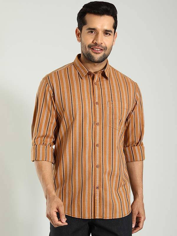 Men Striped Full Sleeve Cotton Shirt