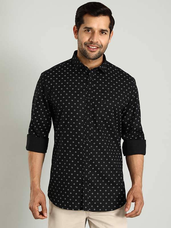 Men Printed Full Sleeve Cotton Shirt