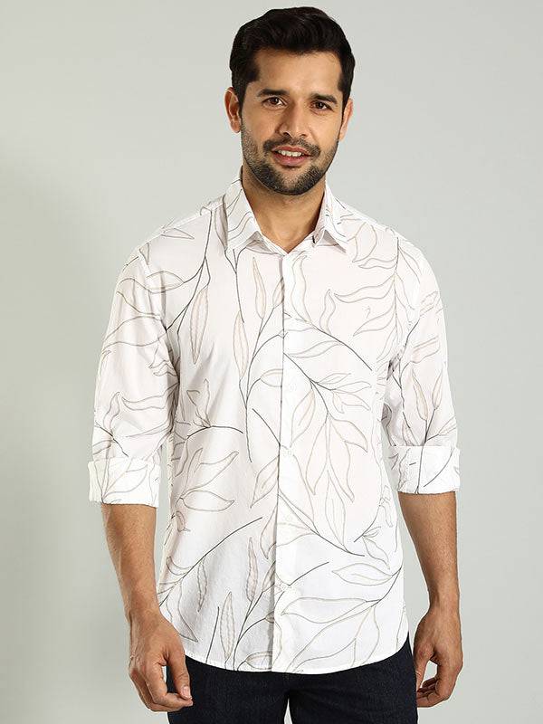 Men Printed Full Sleeve Cotton Shirt