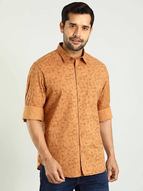 Men Printed Full Sleeve Cotton Shirt