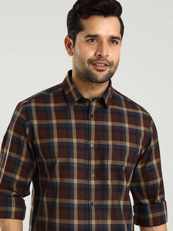 Men Checked Full Sleeve Cotton Shirt