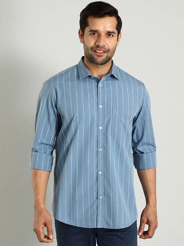 Men Striped Full Sleeve Cotton Shirt