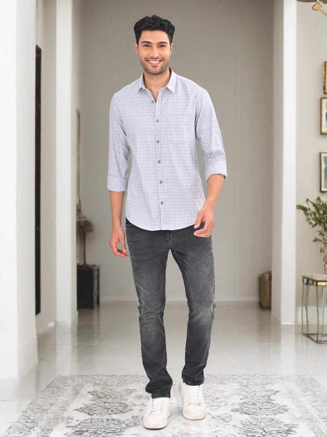 Men Printed Full Sleeve Cotton Shirt