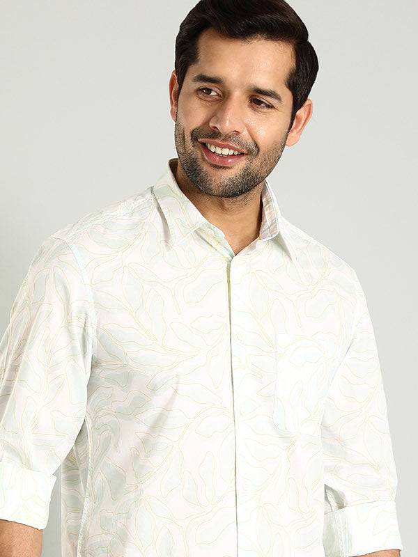 Men Printed Full Sleeve Cotton Shirt