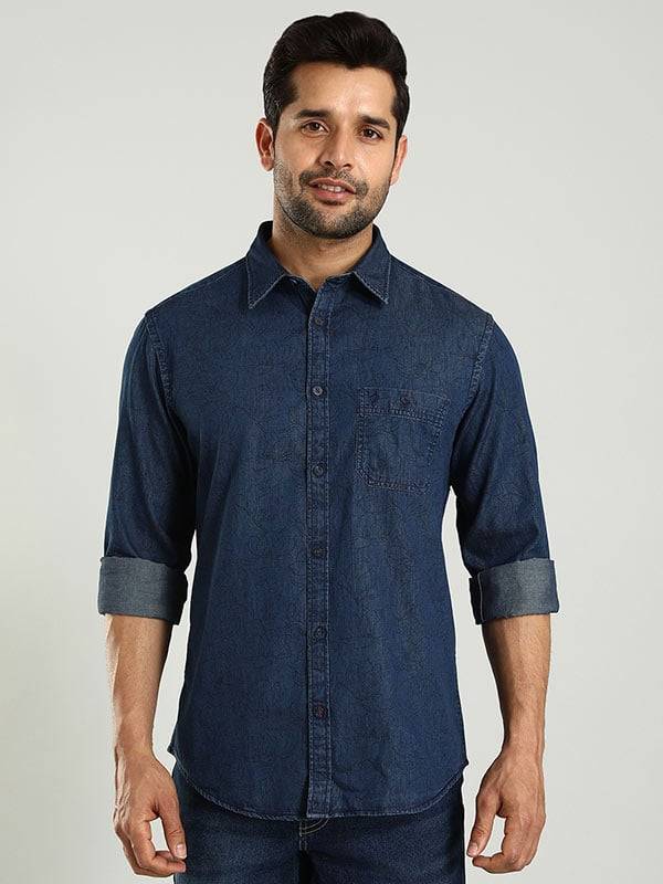 Men Printed Full Sleeve Cotton Shirt