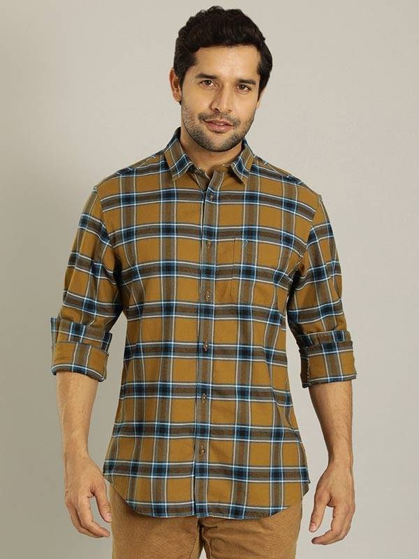 Men Checked Full Sleeve Cotton Shirt