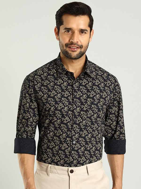 Men Printed Full Sleeve Cotton Stretch Shirt